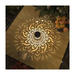 Solar Mandala Multicolor Metal Decorative Outdoor Indoor Lamp Fixture