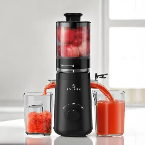 Image of SOLARA Cold Press Juicer for Home With Automatic Fruit Cutting