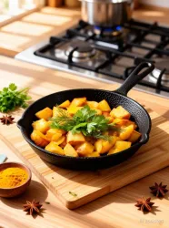 Solara Premium Cast Iron Fry Pan 8Inch 20cm with Handle 1.1 L capacity
