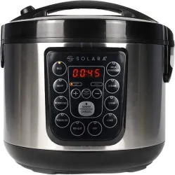 Solara SOL-RIC-201 Rice Cooker, Electric Pressure Cooker, Food Steamer, Egg Cooker, Slow Cooker  (4 L, Stainless Steel)