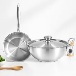 SOLARA Sterra Stainless Steel Cookware Set of 2, Frying Pan 22cm