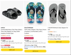 SOLETHREADS Boys Army (K) Flip-Flop at up to 86% Discount