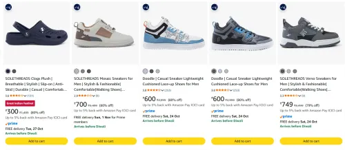 Image of SOLETHREADS Men's Shoes upto 80% Discount