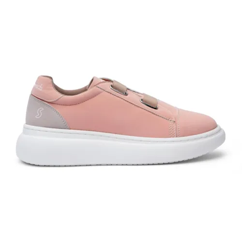 Image of SOLETHREADS Peach Sneakers for Women|Casual Shoes|Comfortable|Stylish|Trendy| Lightweight 