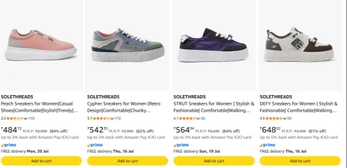 Image of SOLETHREADS Shoes for both Men & Women at minimum 70% Discount