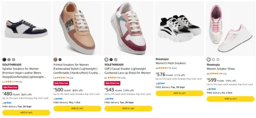 Image of Solethreads Women's Sneaker upto 80% Discount