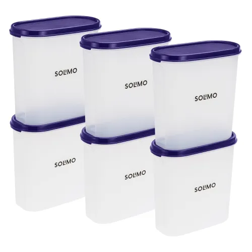 Image of Solimo 1.8L Modular Storage Containers (SO6)