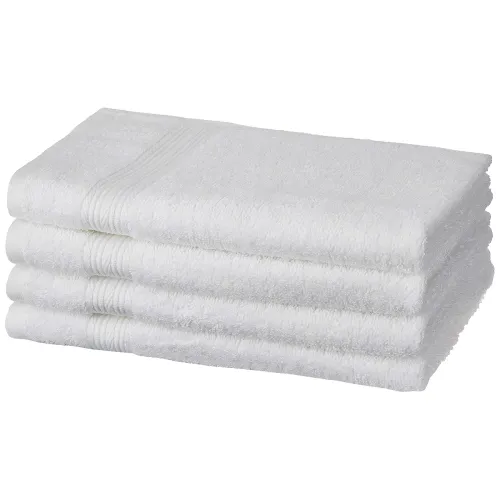 Image of Solimo 100% Cotton 4 Piece Hand Towel Set