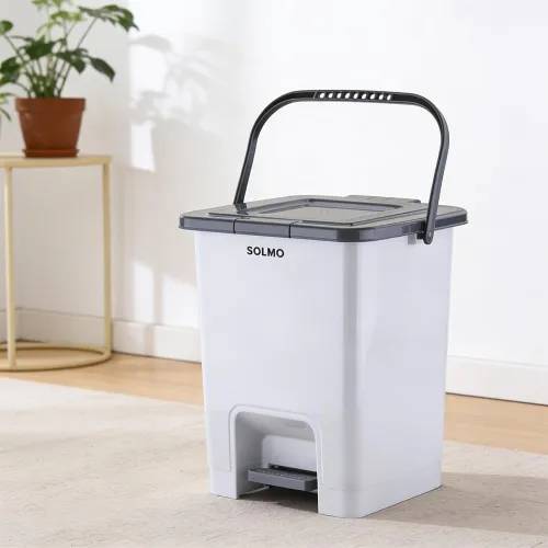 Image of Amazon Solimo 14L Square Pedal Dustbin with Lid