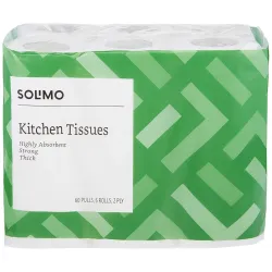 Solimo 2-Ply Kitchen Towel (6 Rolls, 360 Pulls)