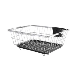 Solimo 3-in-1 Stainless Steel Dish Rack (Large)