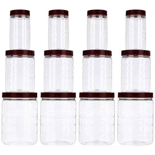 Image of Solimo Airtight Jar Set – 12 Pcs (1000 /500 /200 ml)