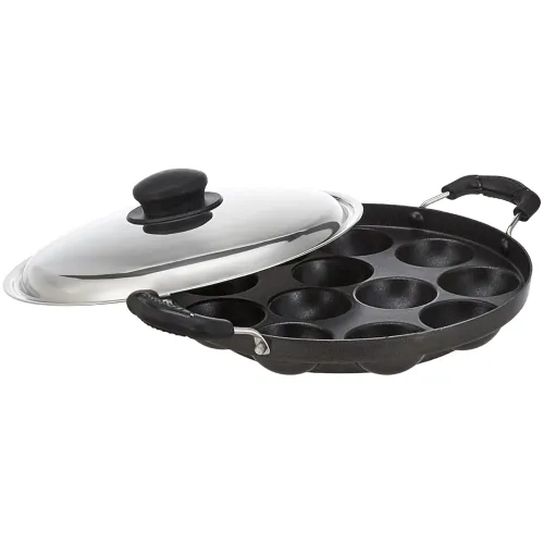 Image of Solimo Aluminium Non-Stick Appam Patra 12-Cavity