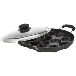 Solimo Aluminium Non-Stick Appam Patra 12-Cavity