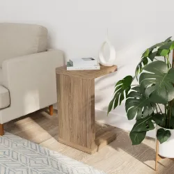 Solimo Bittee End Table (Rustic Oak Finish)