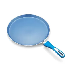 Solimo Blue Ceramic Non-Stick 28cm Dosa Tawa 