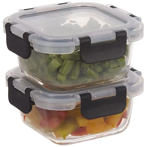 Image of Solimo Borosilicate Glass Containers Set 2
