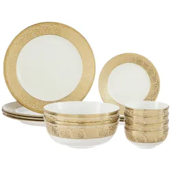 Solimo Ceramic 14-Piece Dinner Set