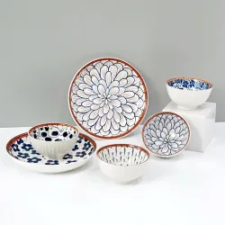 Solimo Ceramic Bowls and Plates Set 6Pcs