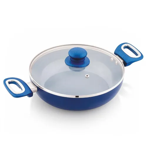 Image of Solimo Ceramic Non-Stick Deep Kadai 24cm
