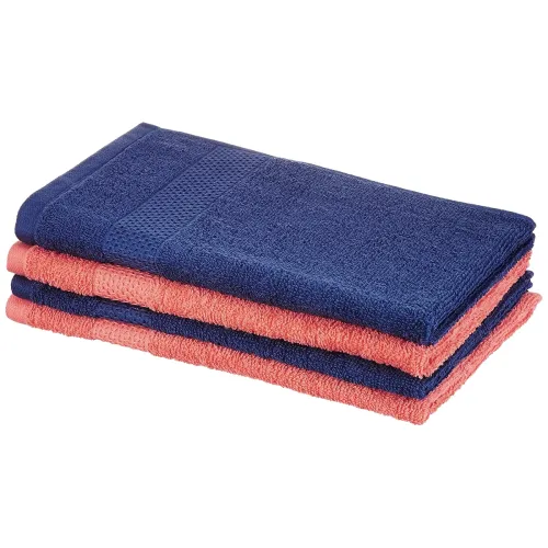 Image of Amazon Brand - Solimo Cotton 4 Piece Hand Towel Set