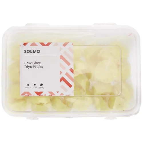 Image of Solimo Cow Ghee Diya Wicks 30 Pieces 