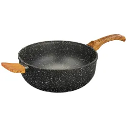 Solimo Die Cast Aluminium Non Stick Wok Kadhai 25cm