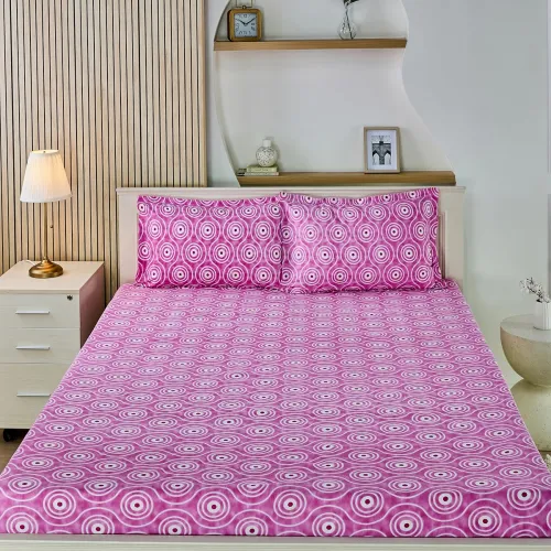 Image of Solimo Geometric 144 TC Cotton King Size Bedsheet 