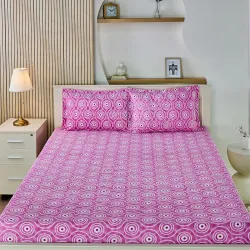 Solimo Geometric 144 TC Cotton King Size Bedsheet 