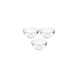 Solimo Glass Bowls set (3 pieces, 370ml)