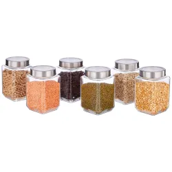 Solimo Glass Jar Set of 6, 650ml
