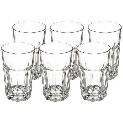 Image of Solimo Glass Tumblers, Set of 6 (290ml each)