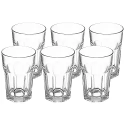 Solimo Glass Tumblers (Set of 6, 350ml Each)