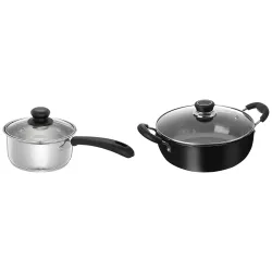 Solimo Kadhai & Saucepan Set – 2.5L /1.5L”