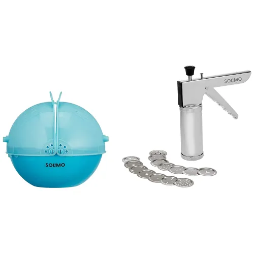 Image of Solimo Kitchen Combo (Press + Drainer, Blue)