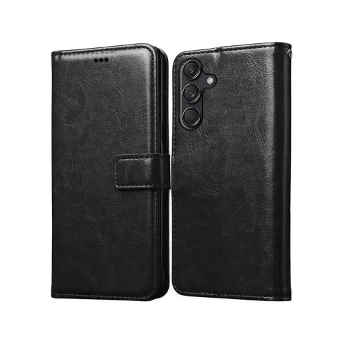 Image of Solimo Leather Flip Case for Galaxy M55