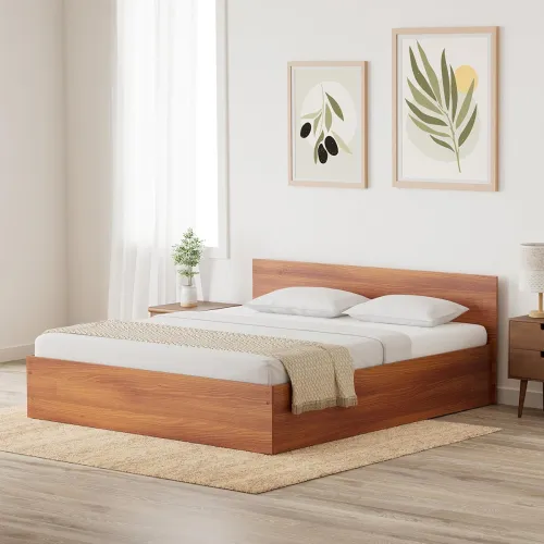 Image of Solimo Medusa Engineered Wood King Bed with Storage