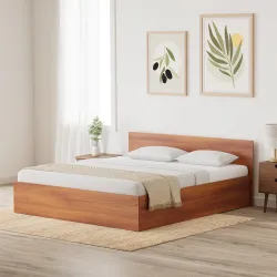 Solimo Medusa Engineered Wood King Bed with Storage