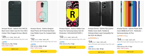 Image of Solimo mobile cover starting ₹29 