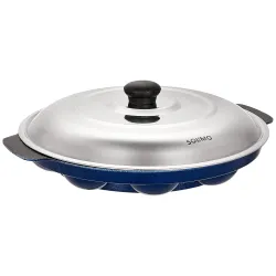 Solimo Non-Stick 12 Cavity Appam Patra with Lid