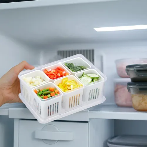 Image of Solimo Plastic Fridge Containers Set (Pack of 2)