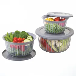 Solimo Plastic Linea Storage Containers Set of 3