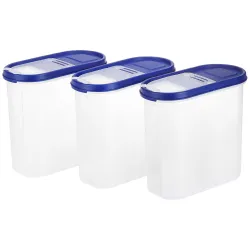 Solimo Plastic Storage Container Set (3 Pieces)