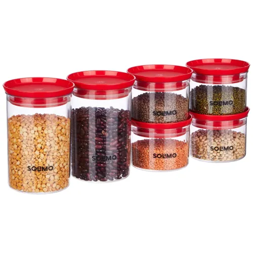 Image of Solimo Plastic Storage Container Set