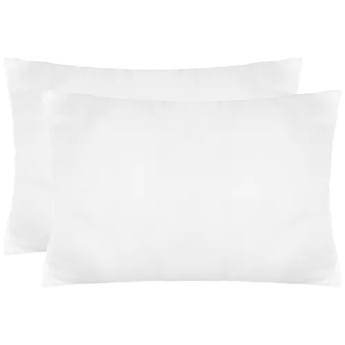 Image of Solimo Polyester Microfibre Solid 2-Piece Ultra-Soft Bed Pillow Set