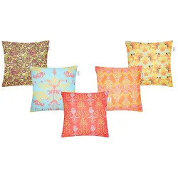 Solimo Polyester Printed Cushion Covers, set5
