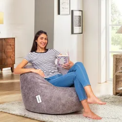 Amazon Brand - Solimo Premium Faux Suede Butterfly Bean Bag