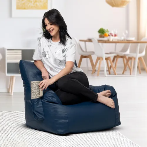 Image of Amazon Brand - Solimo Premium Faux Leather Bean Bag