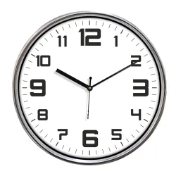 Amazon Solimo Dual Ring Wall Clock – 12 Inch, Silent Sweep