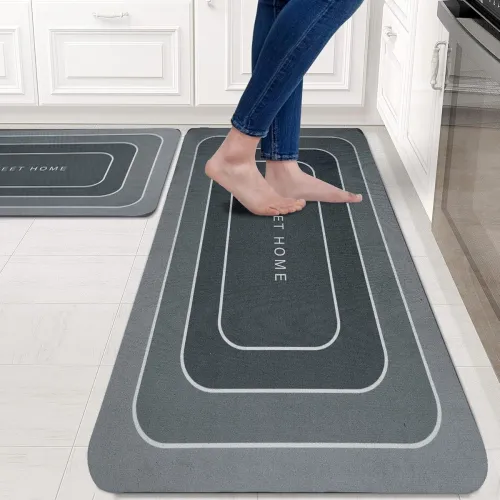 Image of Solimo Silicone Kitchen & Bath Mat (Pack of 2)